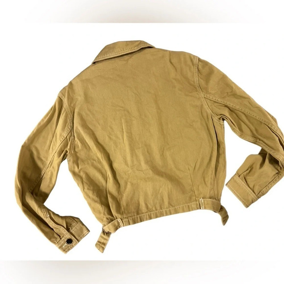 Topshop Cropped Jacket Mustard Yellow - Picture 6 of 10